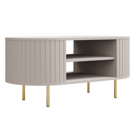 Stolk kawowy 100 cm beżowy zaokrąglone boki frez 200 OLIVO